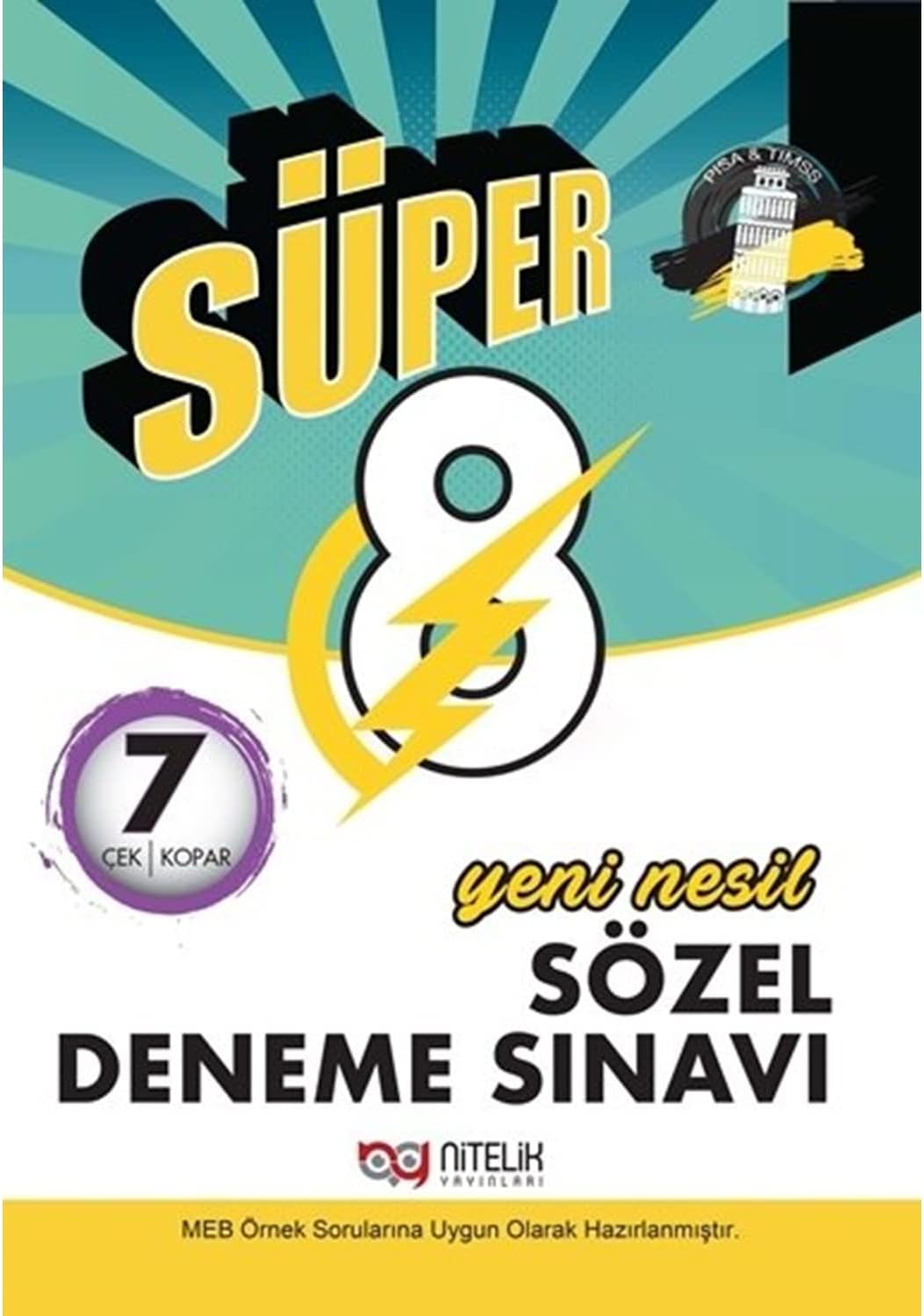 Süper - Yeni Nesil Sözel 7 Deneme Sınavı: 7 Çek Kopar (Kapak değişebilir)