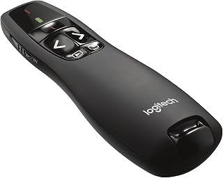 Logitech R400 Presenter, Usb Alıcı Üzerinden Kablosuz 2,4 Ghz Bağlantı, 15 M Menzil, Kırmızı Lazer İşaretleyici, Sezgisel Kullanım Elemanları, 6 Tuş, Pil Göstergesi, Pc - Siyah, İngilizce Ambalaj