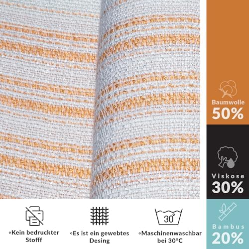 Kanepe, Koltuk ve Yatak Örtüsü - 240x260 cm - Bambuviskon Kumaş - Nefes Alır ve Yakmaz - Oturma Odası ve Yatak Odası Dekorasyonu - Hafif Yazlık Battaniye - turuncu