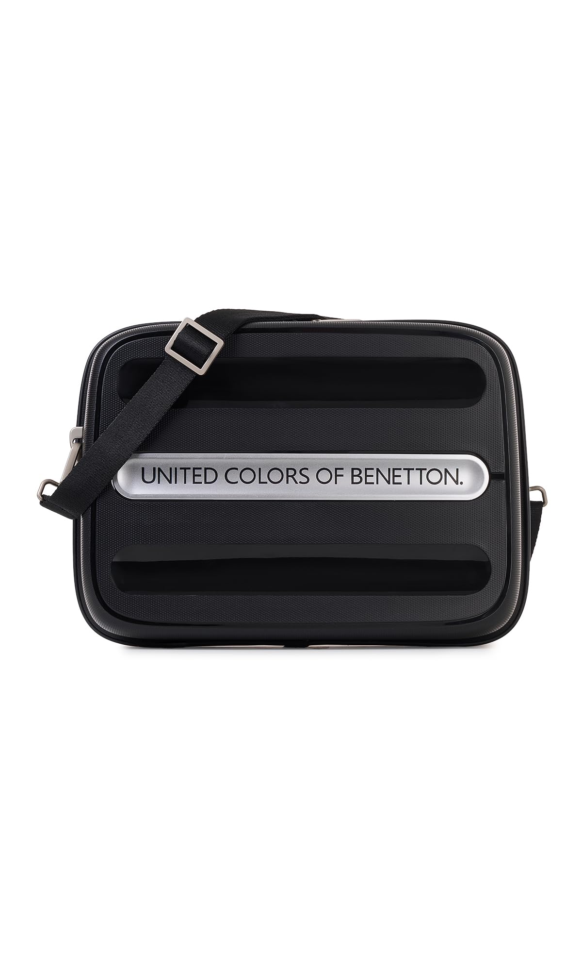 United Colors of Benetton Unisex Yetişkin Kozmetik Çantası, Siyah, Seyahat Çantası 9 İnç