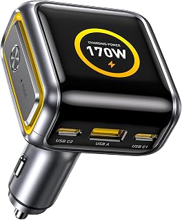 Aohi Superauto Araç İçi Şarjı,170W Hızlı Şarj Çakmaklık Adaptörü