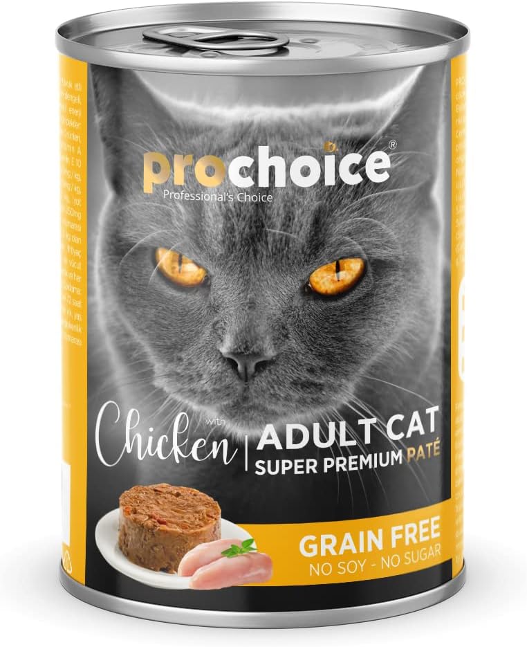 Prochoice Yetişkin Kediler İçin, Tahılsız, Tavuk Etli Ezme, 400 g x 12 adet
