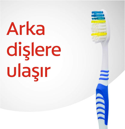 Colgate Extra Clean Dil Temizleyicili Arka Dişlere Uzanan Orta Diş Fırçası 3'lü Ekonomik Paket