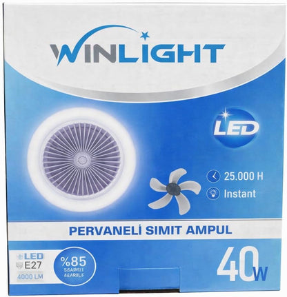 AKSU WINLIGHT WL-4040 PERVANELİ SİMİT AMPÜL E-27 40W 4000LM 80x240mm