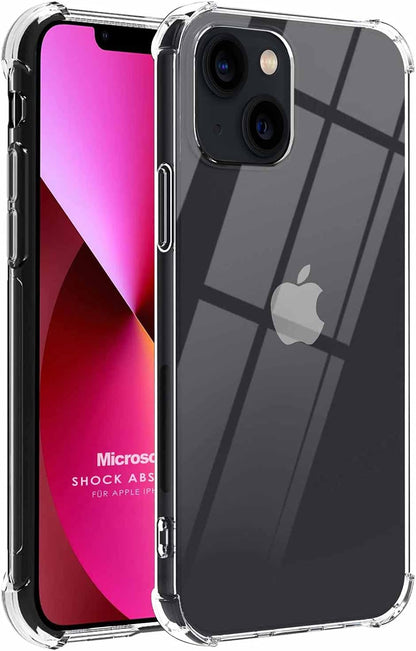 Apple iPhone 13 için Kılıf Shock Absorbing Şeffaf [iPhone 13 ile Uyumlu Kılıf - Şeffaf]