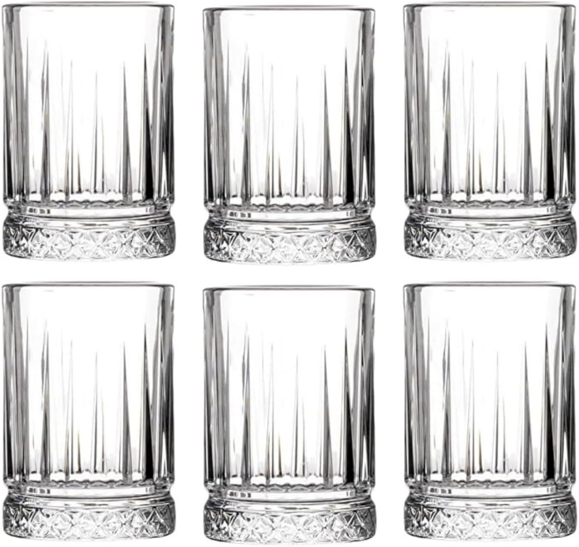 6 Adet Cam Tekila Bardağı - 60 ML Desenli, Çok Amaçlı Kahve Yanı, Su ve Meşrubat İçin Tekila Shot Bardağı