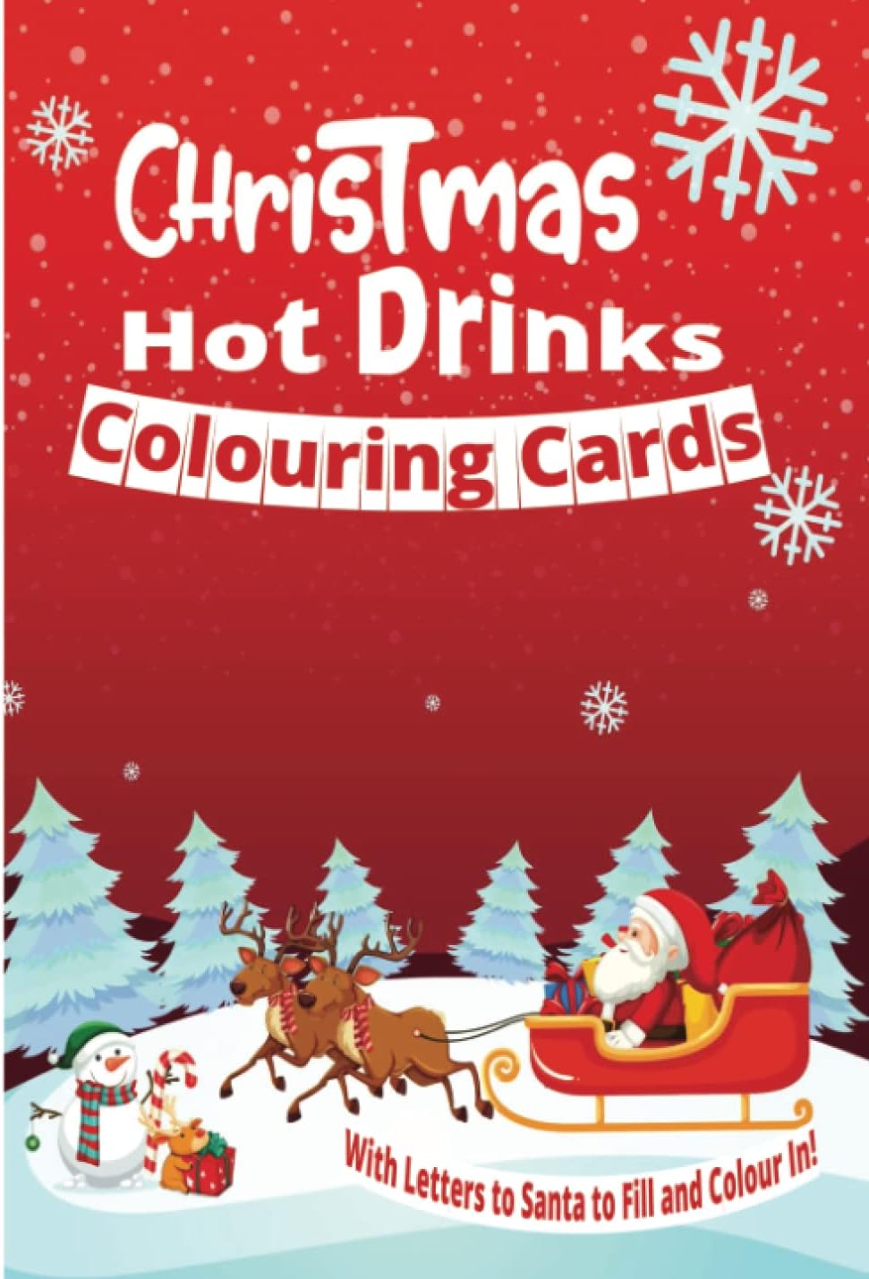 Independently published Christmas Cards to Color in: Christmas Hot Drink Mugs To Colour in and personalise