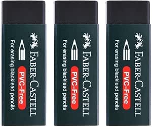 Faber Castell Kopya - Pvc Free No:20 Büyük Boy Siyah Silgi(3 Adet)