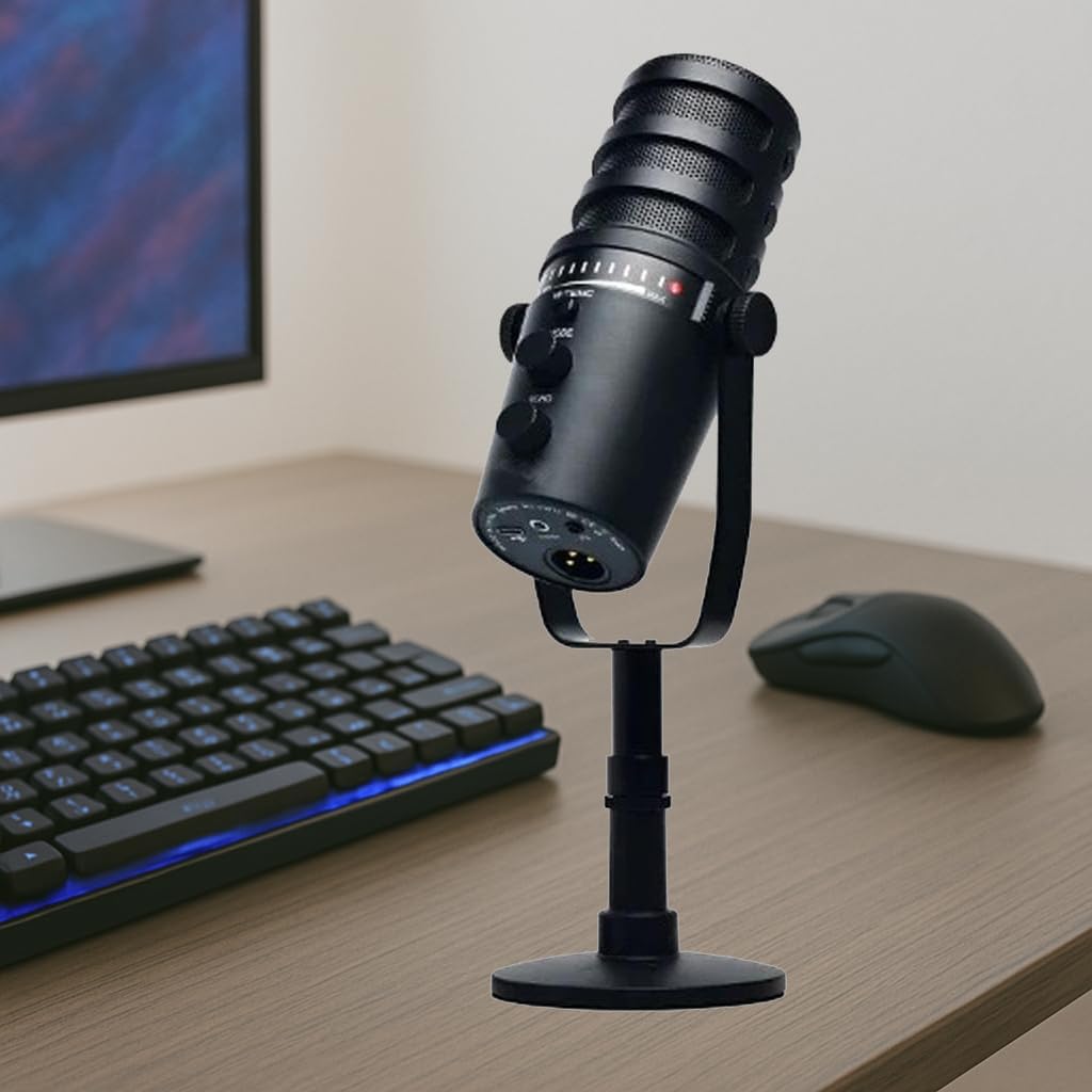 Coverzone Profesyonel Stüdyo Mikrofon, Sinyal-Gürültü Oranı (SNR) – 85dB, Dinamik Aralık – 88dB, Kayıt Condenser Masaüstü Canlı Yayın Mikrofonu PC USB, Oyun, Podcast, Kayıt, Yayın PW12