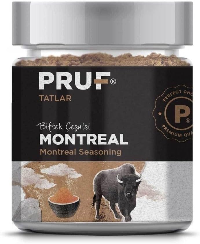 Pruf Montreal Biftek Çeşnisi/Montreal Seasoning 130 Gr. Sağlıklı Cam Kavanoz