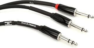 Roland Black-Serisi Bağlantı Eklemesi/Split Kablo – 6,3-mm-TRS- 2x 6,3-mm jak, Uzunluk: 1,5m – RCC-5-TR28V2