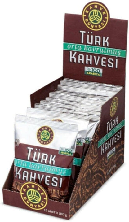 Kahve Dunyasi Kahve Dünyası Orta Kavrulmuş Türk Kahvesi 100 Gr - 12'Li
