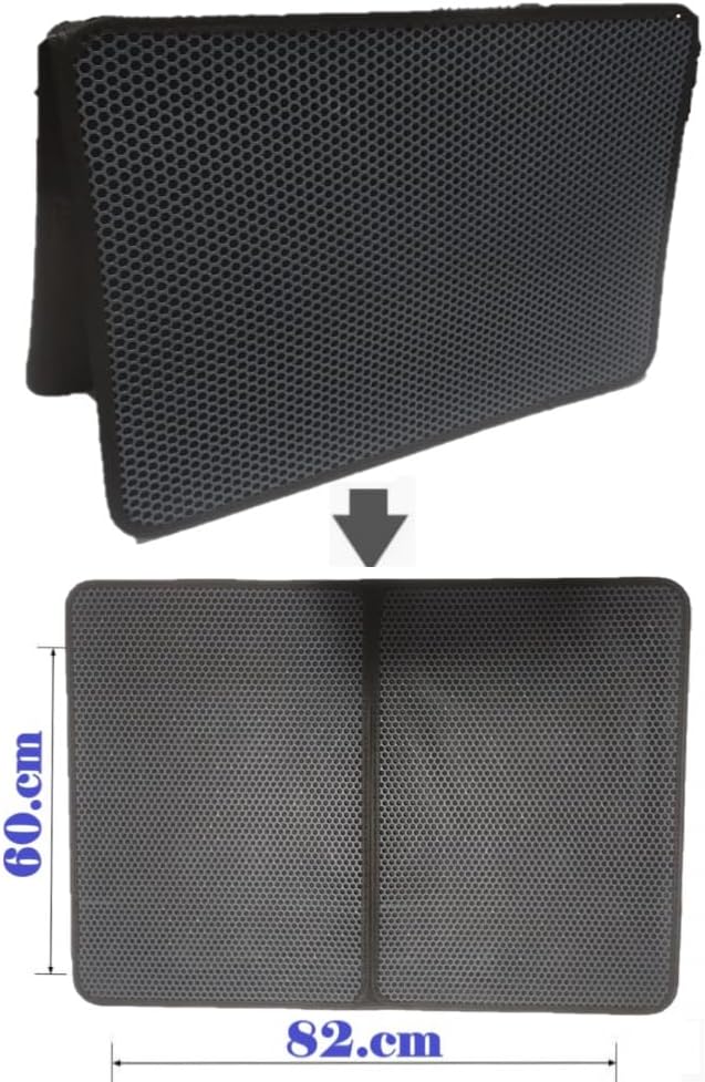 TİNEKE BÜYÜK BOY Elekli Kedi Tuvalet Önü Paspası katlanabilir 82 X 60 Cm SİYAH