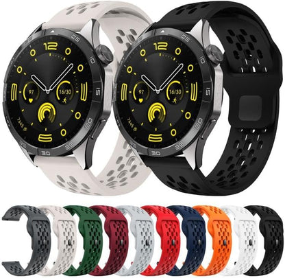 ile Uyumlu Air Loop 22mm Kordon GT6/GT6 Pro/GT5/GT5 Pro/GT4/GT3/GT3 Pro/GT2/GT2 Pro 46mm için Pin-and-Tuck Toka GT6 Pro Kordon Yumuşak Doku Nefes Alabilen Delikli GT6 Kordonu