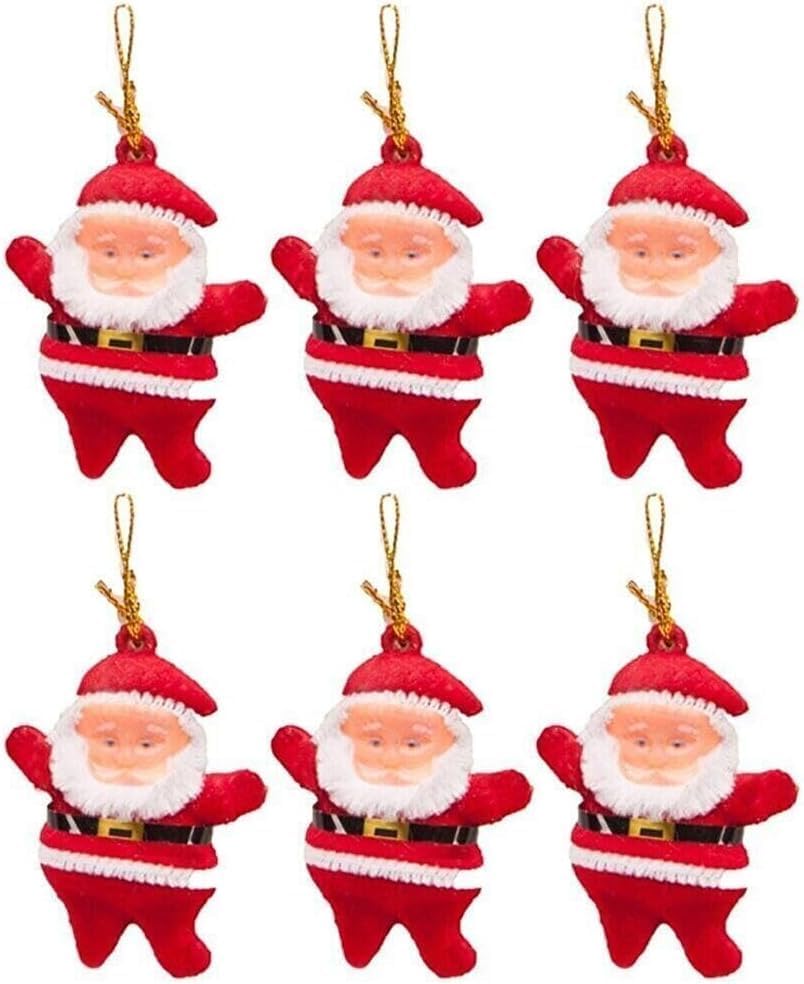 Waldern Yılbaşı Çam Ağacı Süsü Noel Baba 6'lı 6,5cm