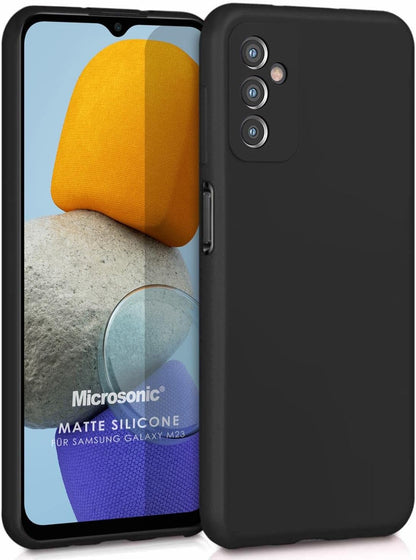 Silicone Galaxy M23 için Kılıf Siyah [Galaxy M23 ile Uyumlu Kılıf - Siyah]