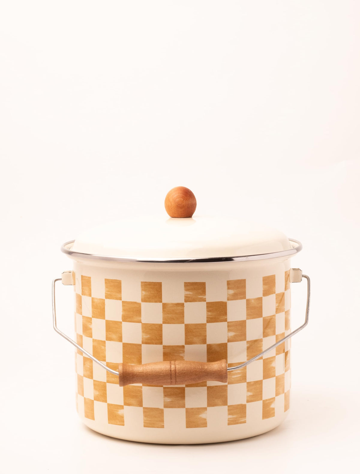 Beige Emaye Bakraç 22 Cm 5 Litre