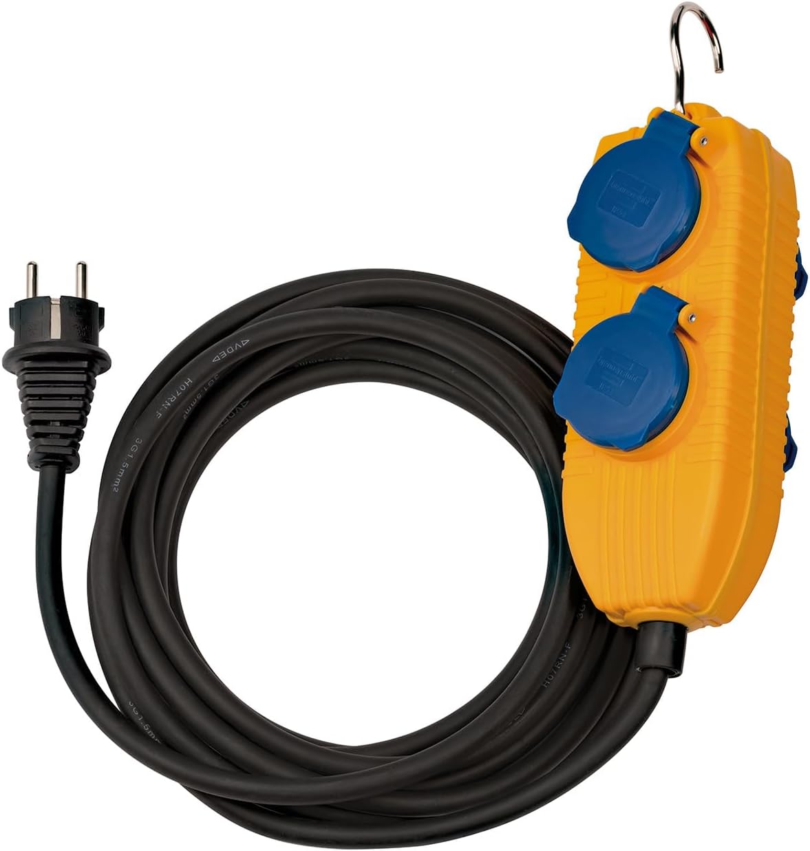 Brennenstuhl 1151740010 Baustellenkabel IP54 PowerBlock 10 m H07RN-F3G1,5, siyah