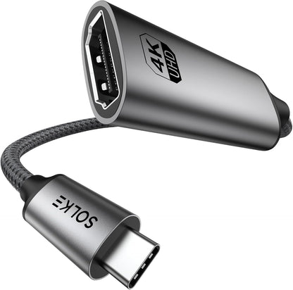 USB-C to HDMI Adaptör 0.2 Metre 4K 60Hz Type-C to HDMI Çevirici Dönüştürücü Kablo Thunderbolt 3/4 Macbook Uyumlu