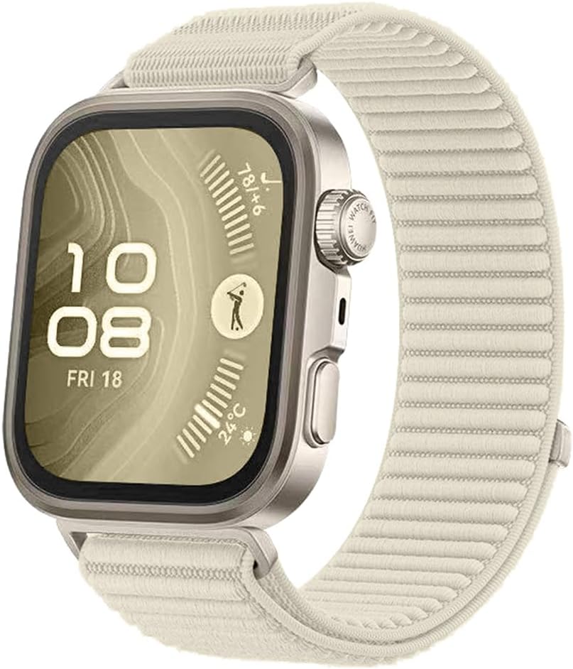 Watch Fit 4 İle Uyumlu Saat Kayışı Kaliteli Hasır Örme Cırtcırt Yapalı Su Tutmaz Watch Fit 4 İle Uyumlu Kordon Kayış - Starlight
