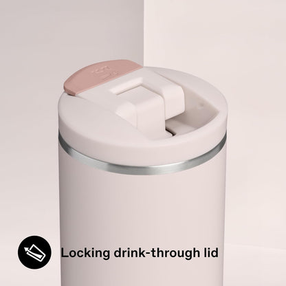 STANLEY The Transit FlipTop Mug Termos 0.60 Litre - Pembe Kuvars (Rose Quartz) | Paslanmaz Çelik