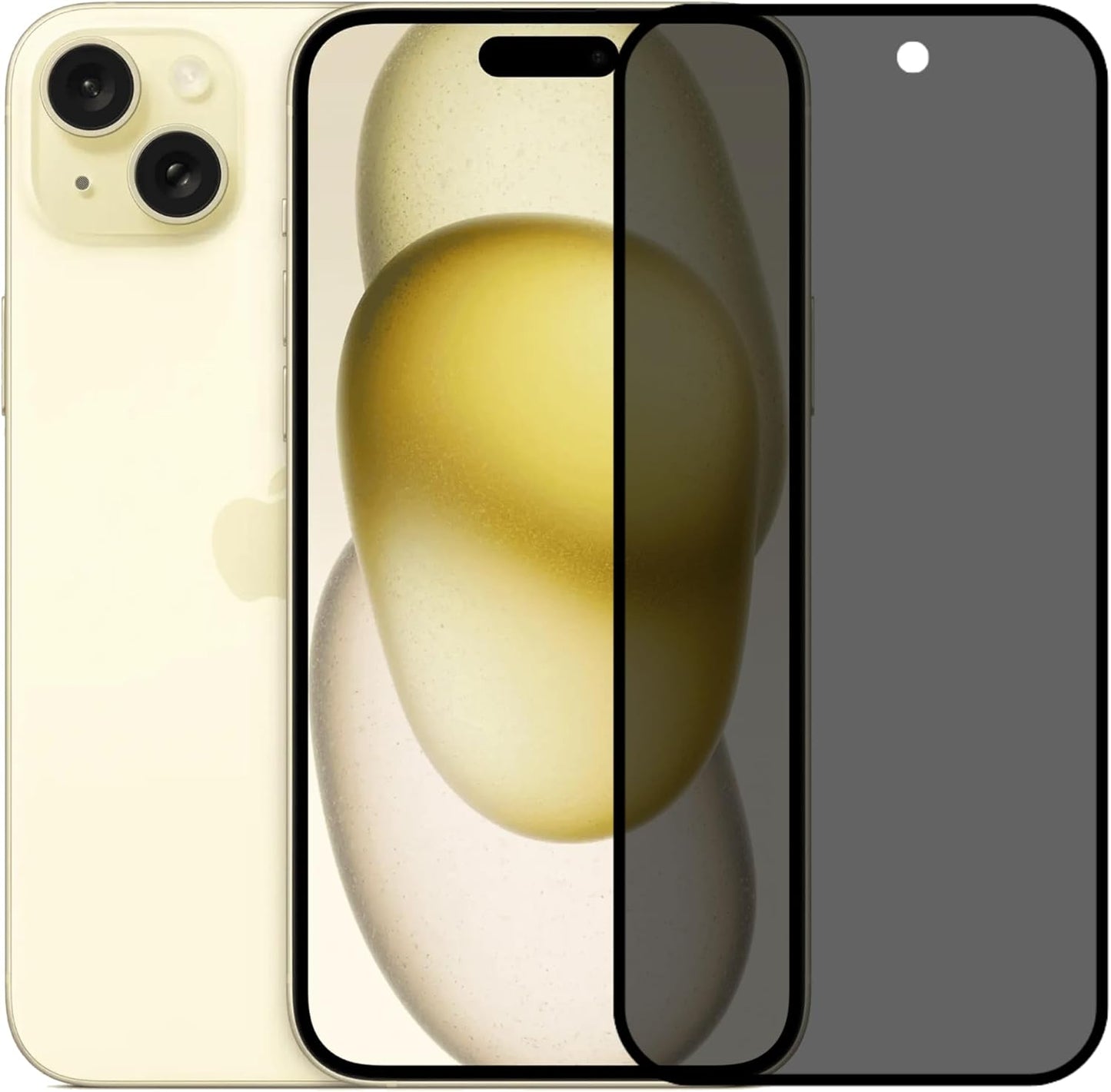 Tam Kaplayan Hayalet Parmak İzi Bırakmayan Safir Ekran Koruyucu Cam, iPhone 15 İle Uyumlu
