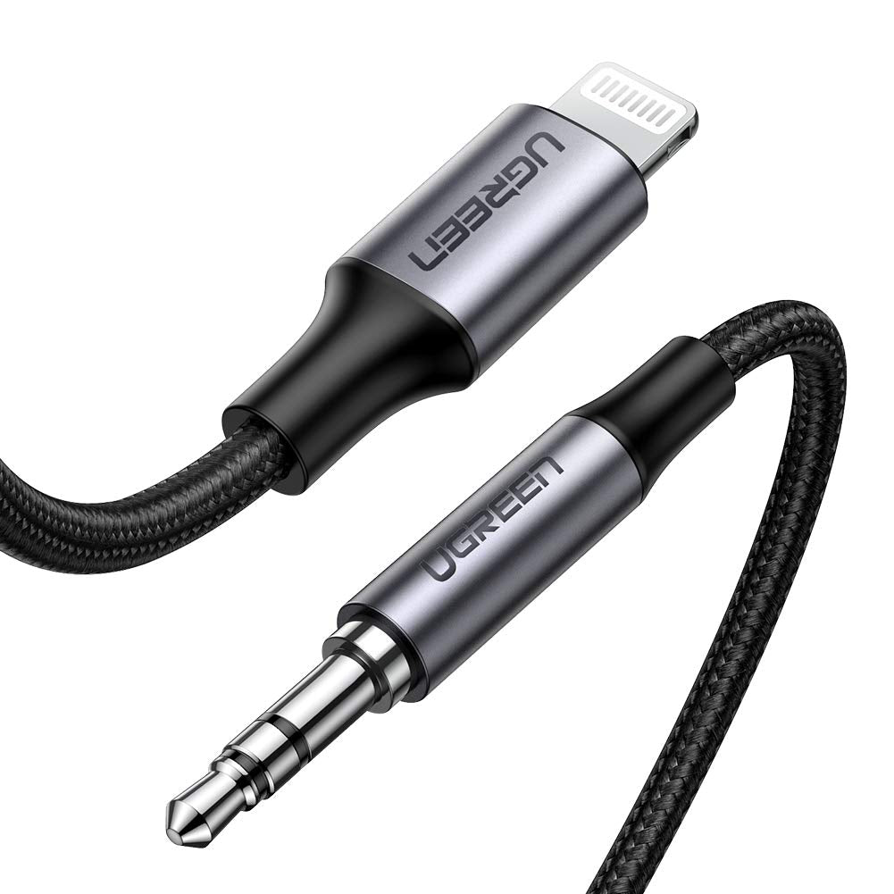 Ugreen MFi Lightning to 3.5mm Örgülü Ses Kablosu 1 Metre