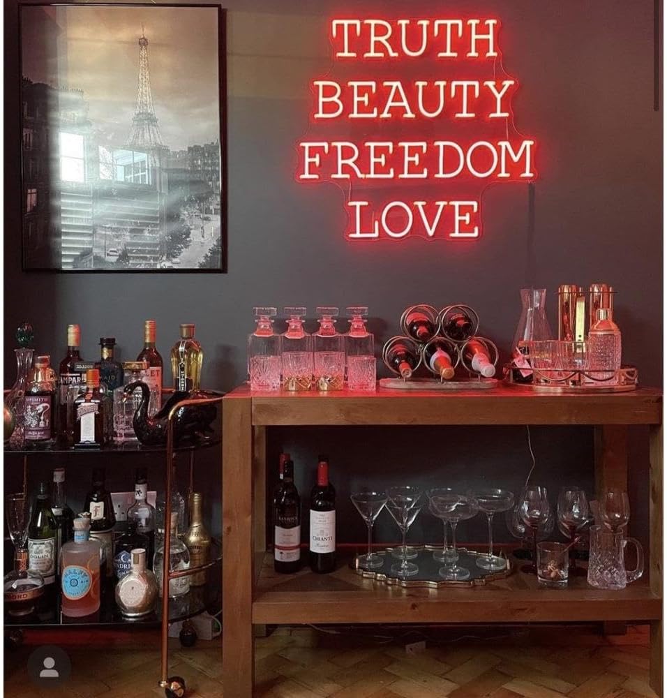 SANEC Truth/Beauty/Freedom/Love Neon