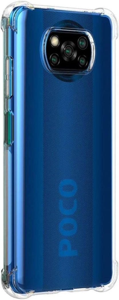 Xiaomi Poco X3 ile uyumlu ile Uyumlu Kapak Şeffaf Airbag Antishock Köşe Korumalı Silikon Kılıf