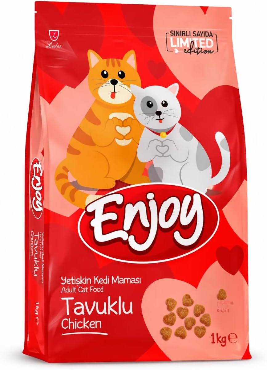 Enjoy Tavuklu Kedi Maması 1 kg (Küçük Aşklara Özel)