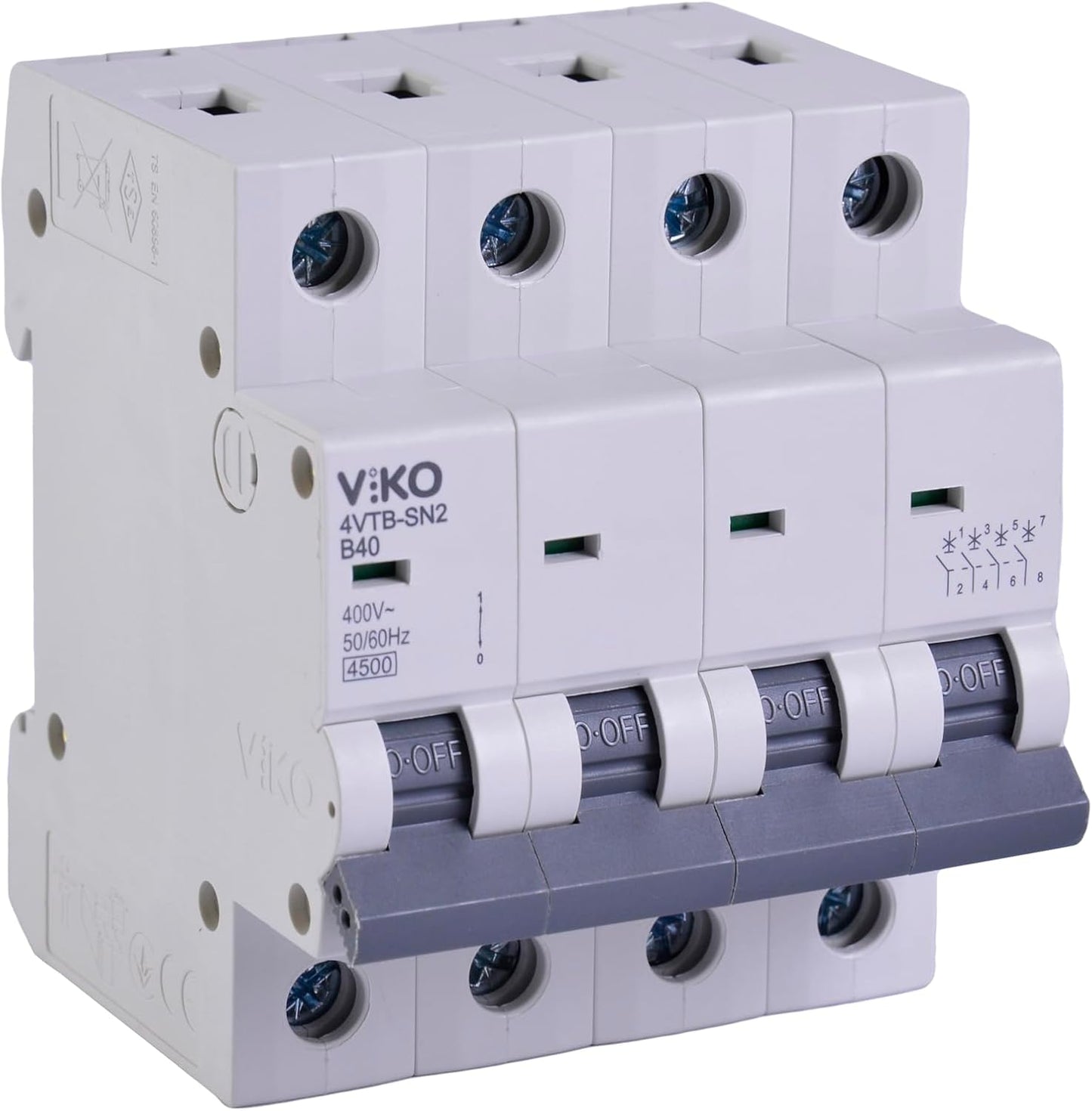 4VTB-4B40 Otomatik Sigorta 4,5kA B Tipi 4 Kutup 40A