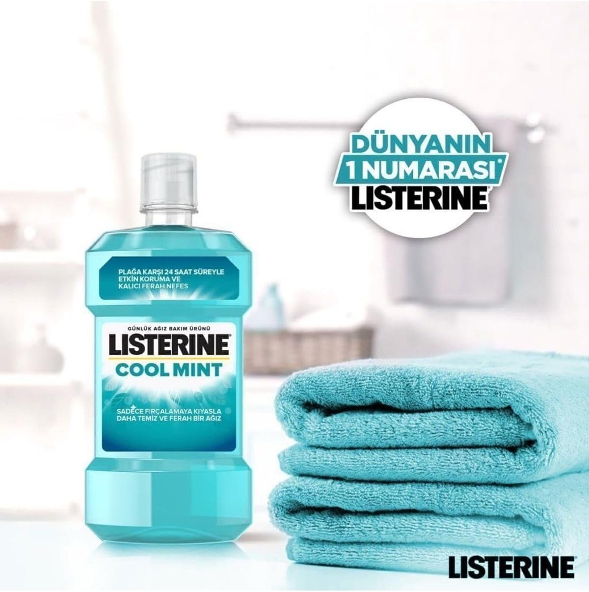 Listerine Cool Mint Ağız Bakım Suyu 500 Ml + 250 Ml