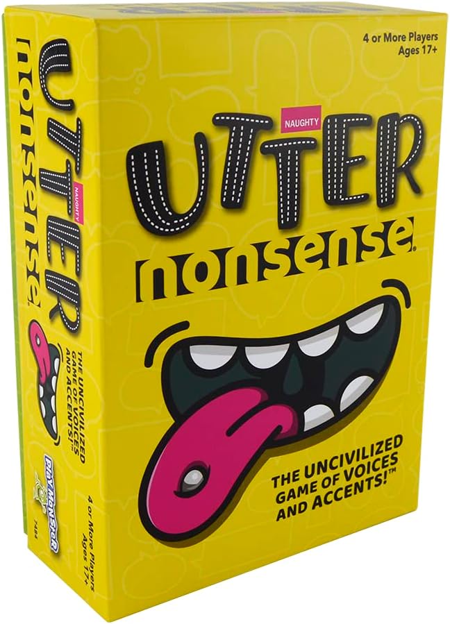 PlayMonster Utter Nonsense Naughty Edition - Çılgın Sesler ve Vurgu Oyunu - Yetişkin Versiyonu - Yetişkin İçerik - 17+