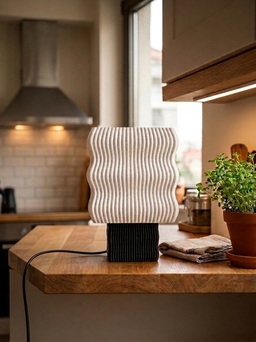 Designobee Ritim- Modern Abajur Masa Lambası – Ambiyans Lambası, Dekoratif Aydınlatma