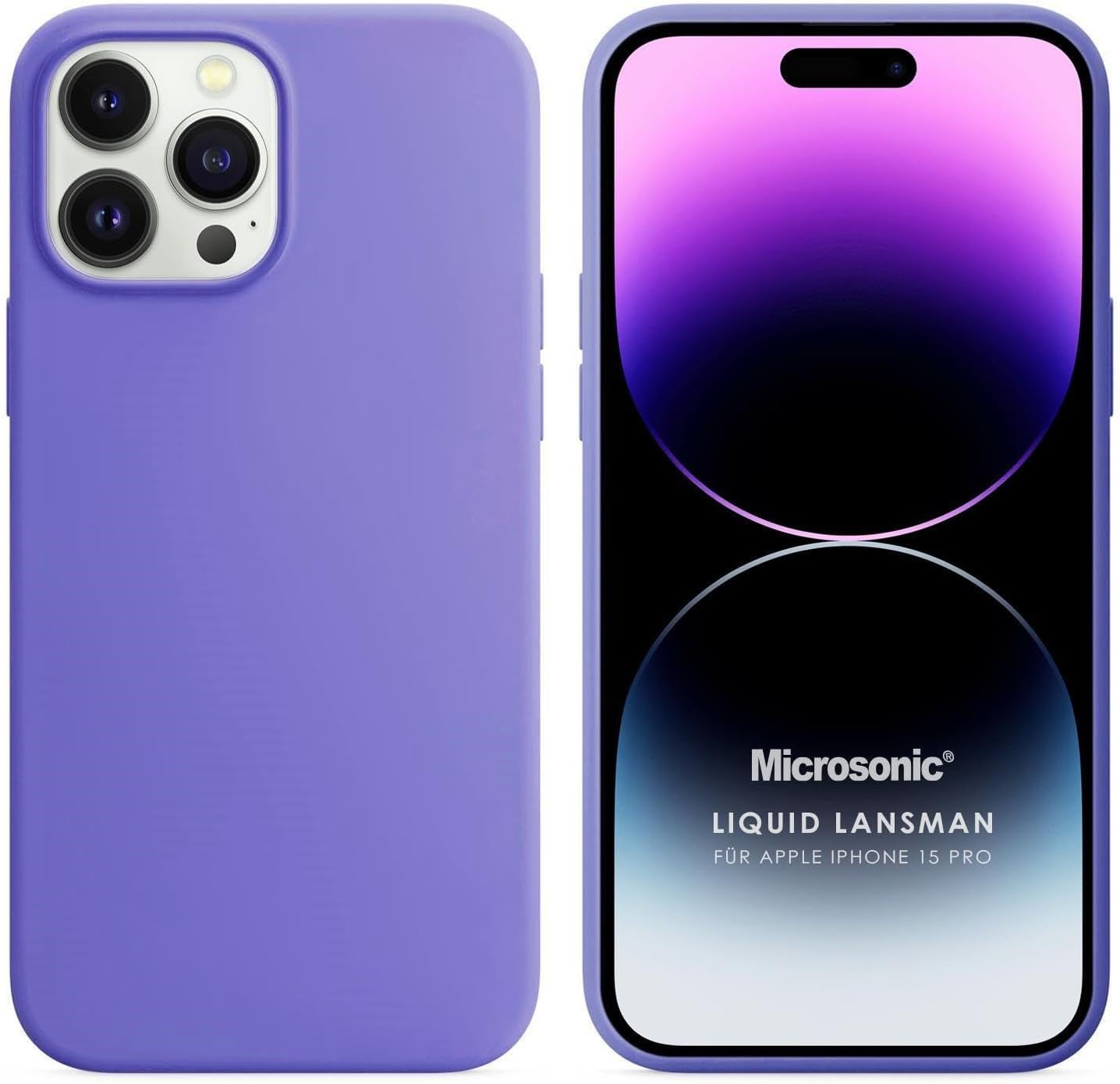 Kılıf Apple iPhone 15 Pro için Liquid Lansman Silikon Lila [iPhone 15 Pro ile Uyumlu Kılıf - Lila]