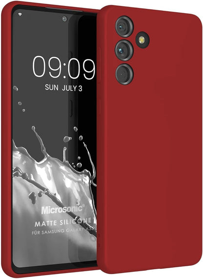 Matte Silicone Galaxy A55 için Kılıf Kırmızı [Galaxy A55 ile Uyumlu Kılıf - Kırmızı]