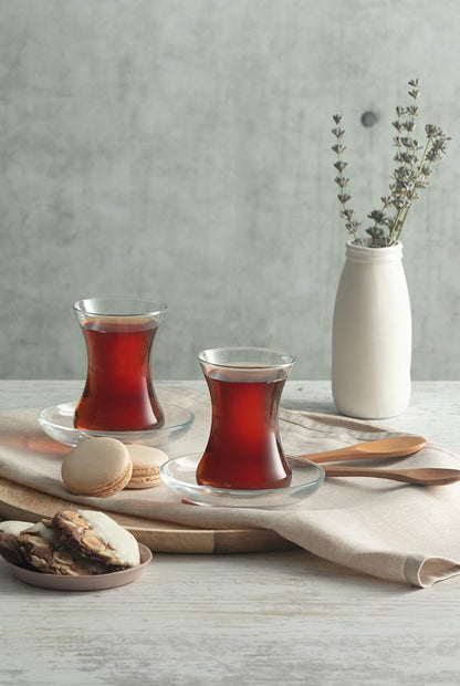 Paşabahçe INCEBELLI ÇAY BARDAĞI 125 CC 6'LI PENCERELİ KUTU