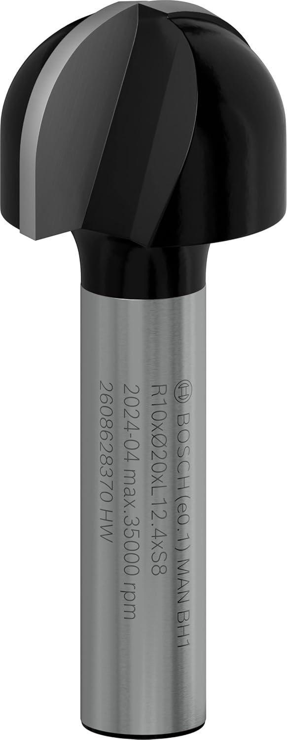 aksesuarı 2608628370 oyuklu freze Ç 8 mm, R1 10 mm, Çap 20 mm, L 12,7 mm, G 46 mm