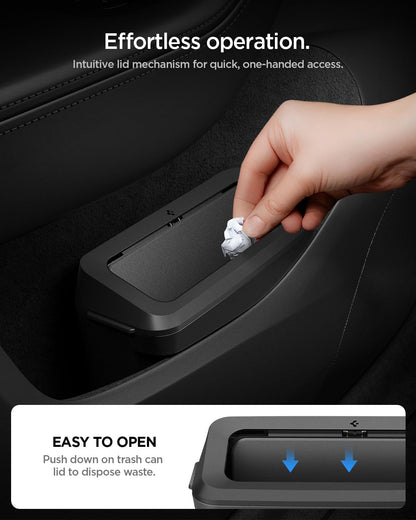 Spigen Tesla Model Y Juniper 2026-2025 Araç içi Çöp Kutusu/Manyetik Kapaklı Kapı İçi Çöp Kovası TO281J Siyah - ACP11106 (Spigen TR Garantili)