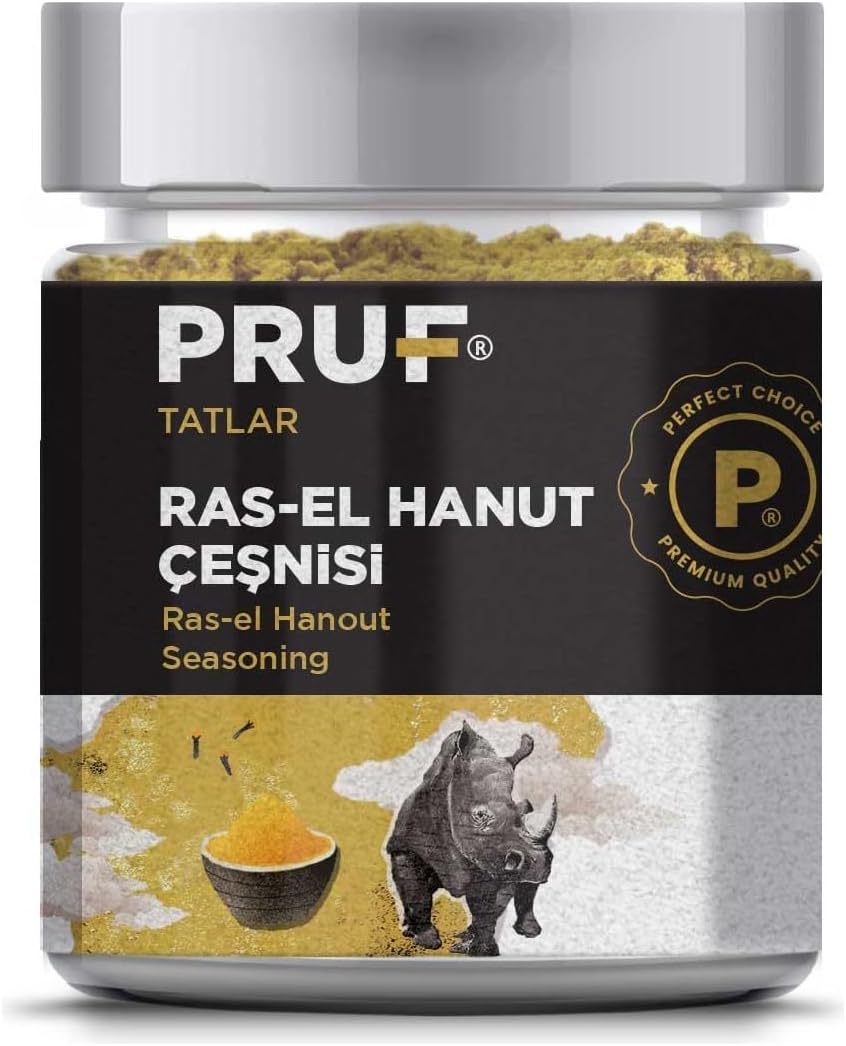 Pruf Ras-el Hanut Çeşnisi/Ras-el Hanout Seasoning 145 Gr. Sağlıklı Cam Kavanoz