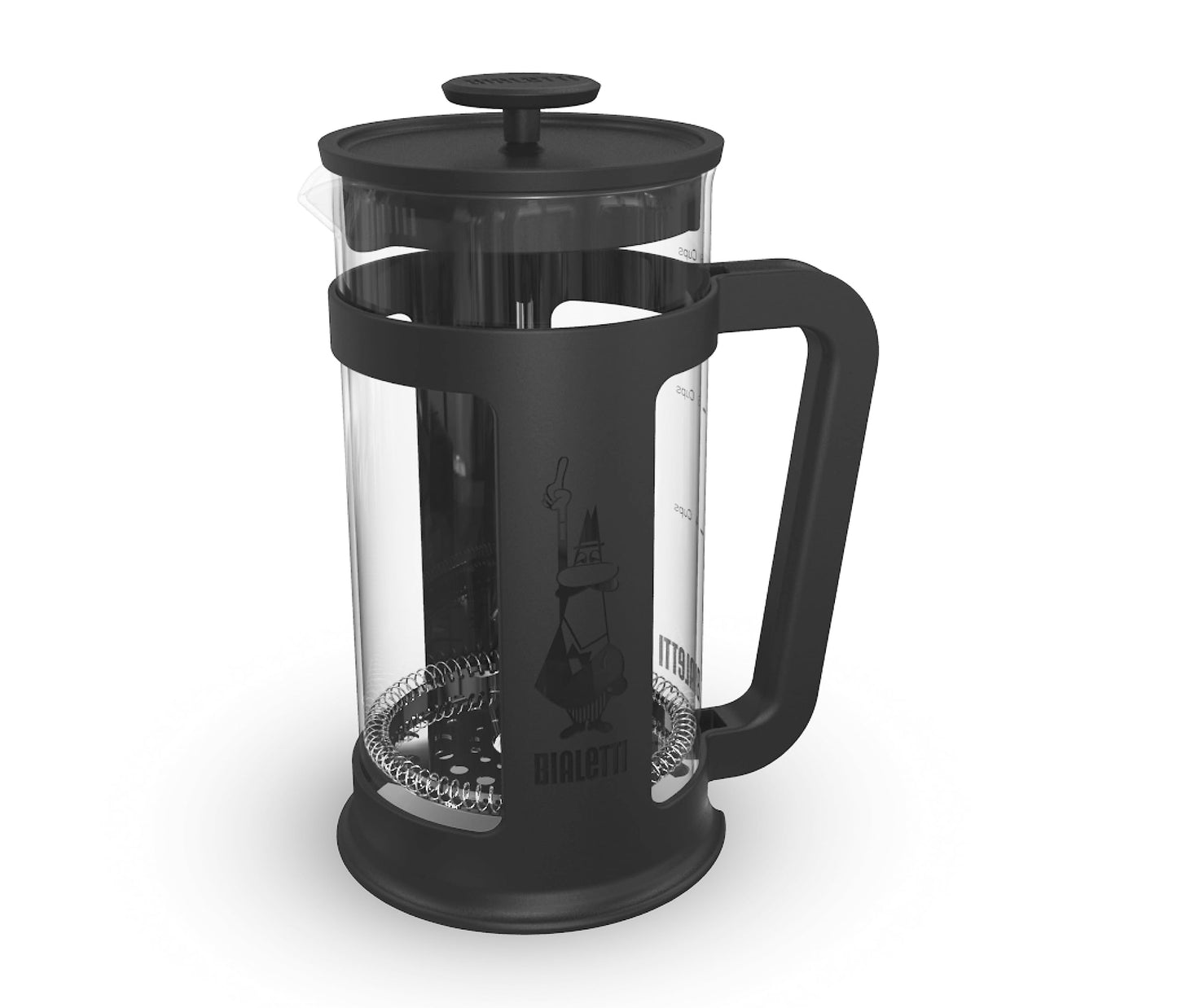 Bialetti - Smart French Press: Yaklaşık 350mL kapasiteli kahve hazırlayıcı - Siyah Polipropilen Gövde - Bulaşık Makinesinde Yıkanabilen Borosilikat Cam Sürahi - Paslanmaz Çelik Filtre Sistemi
