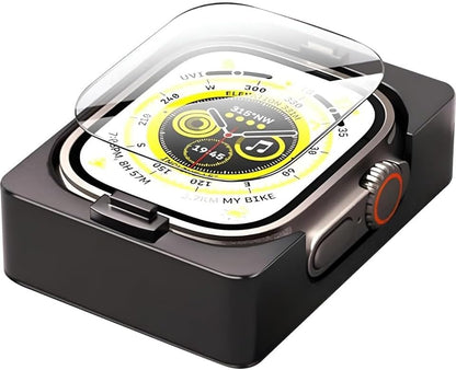Apple Watch Uyumlu PMMA Full Koruma Ekran Koruyucu, Otomatik Hizalama Aparatlı, Kolay Kurulum, Darbe ve Çizilmelere Dayanıklı Ultra Şeffaf Koruma Filmi (Watch Film 38 mm)