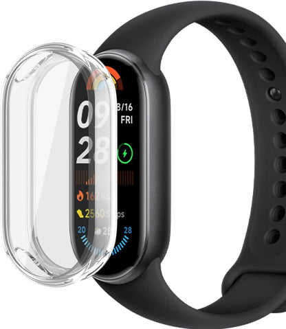 Xiaomi Mi Band 10 ile Uyumlu 360° Kasa Koruyucu Kılıf Yumuşak TPU Malzeme Dokunmatiği ve Netliği Etkilemeyen Darbelere Karşı Xiaomi Mi Band 10 Ekran Koruyuculu Kılıf (Şeffaf)