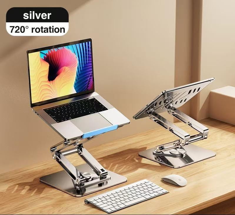 Tam Profesyonel Macbook Uyumlu Stand Tablet Bilgisayar Uyumlu Stant Açısı Ayarlanabilir Tutucu Tok Alüminyum iPad Air Uyumlu Kare Taban%100 Tok Alüminyum Alaşımlı Katlanır RS-CP84S