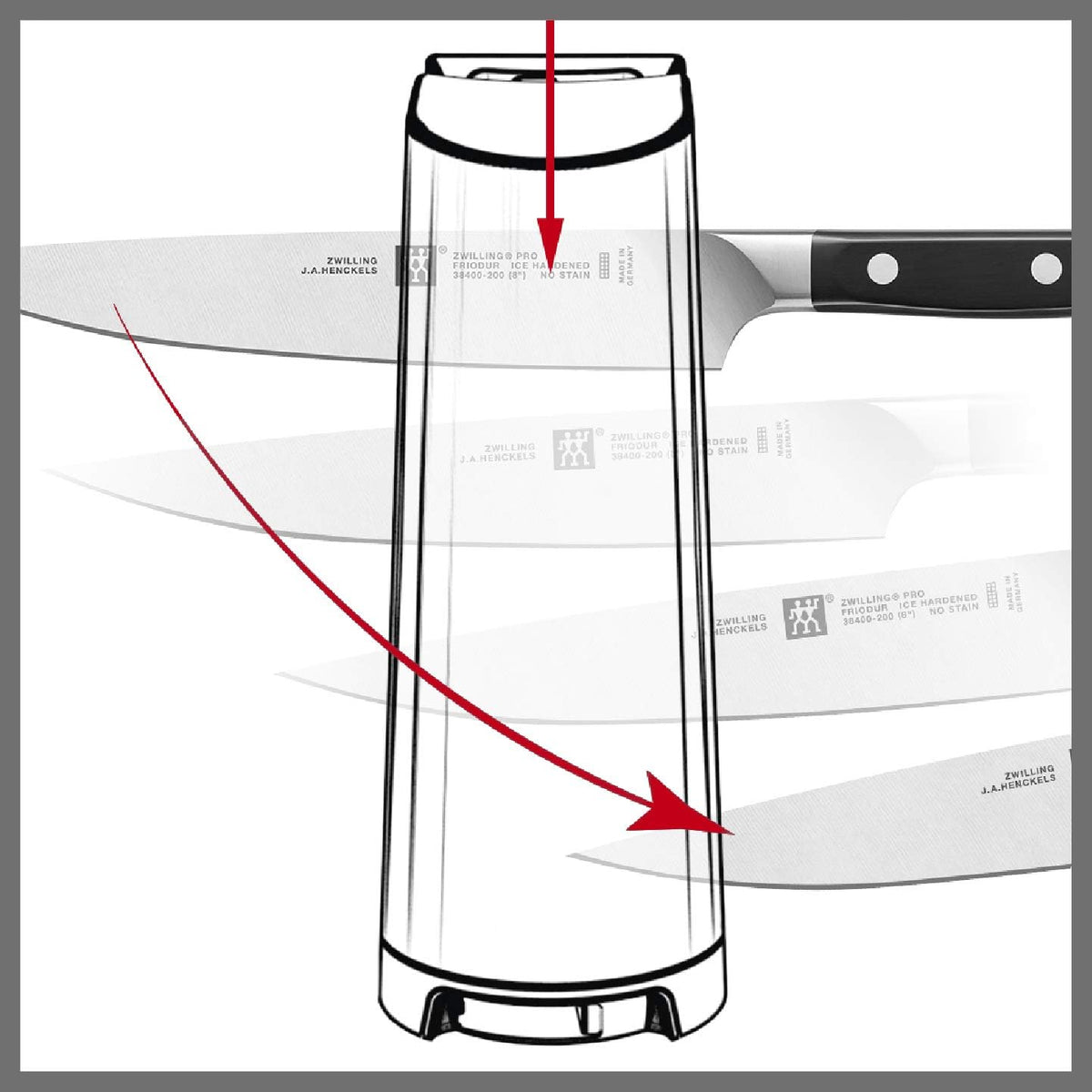 Zwilling 326050000 V-Edge Bıçak Bileyici, Siyah, 8 cm
