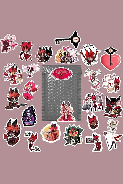 Hazbin Hotel Sticker Paketi/Bullet Journal Defter Çıkartma Ajanda Laptop Etiket 1