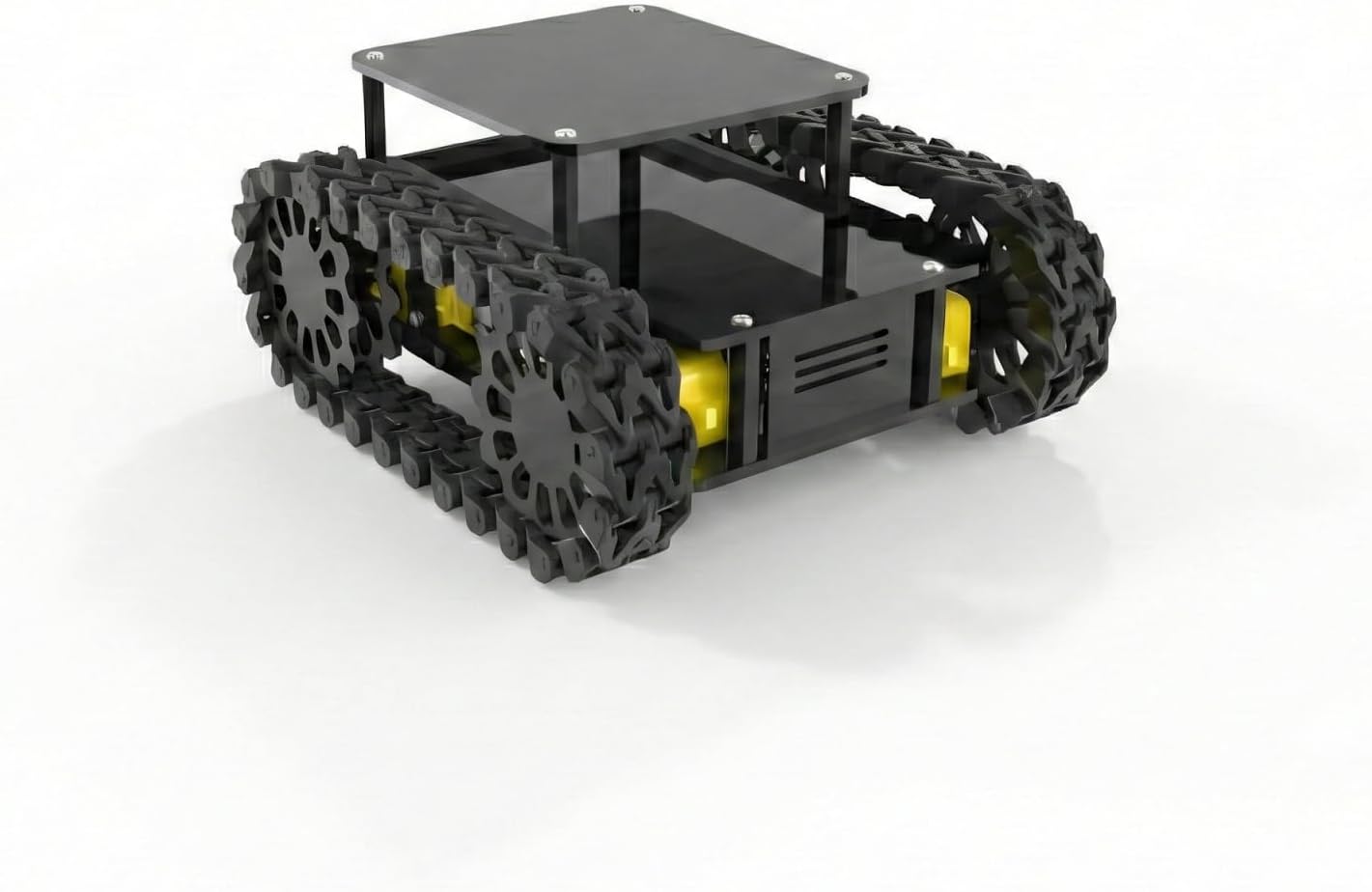 Arduino Uyumlu 4WD Araba Black Mamba Robot Platform Seti - Palet Tekerlekli Tank Şasesi - Arazi Robot Kiti