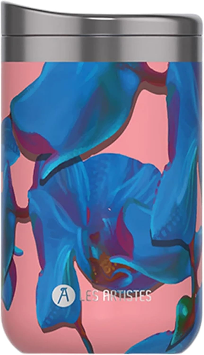 Les Artistes Paris 350 ML Çift Katmanlı Paslanmaz Çelik Isı Yalıtımlı Termos Mug Blue Pearl | Sızdırmaz, BPA İçermez, 5 Saat Sıcak & 10 Saat Soğuk Tutma Kapasitesi | Şık ve Hediye Seçeneği