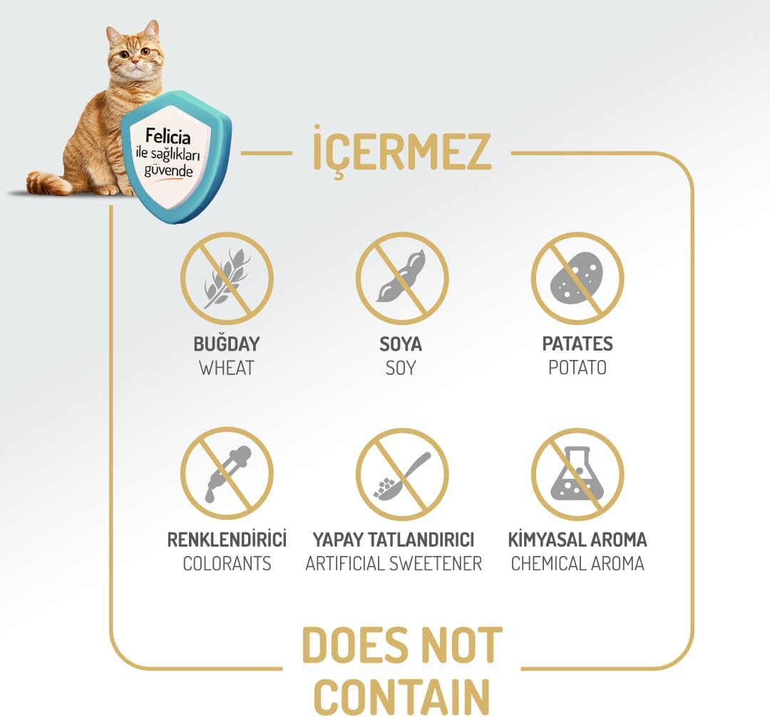 Felicia 5 Kg Kolajenli Somonlu Az Tahıllı Kısırlaştırılmış Kedi Maması Hypoallergenic Kedi Maması