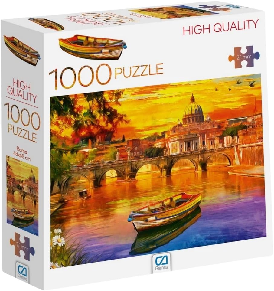 Roma Manzaralı 1000 Parça 2,2Mm Kalınlık 48X68Cm Profesyonel Hobi Puzzle Yapboz Serisi